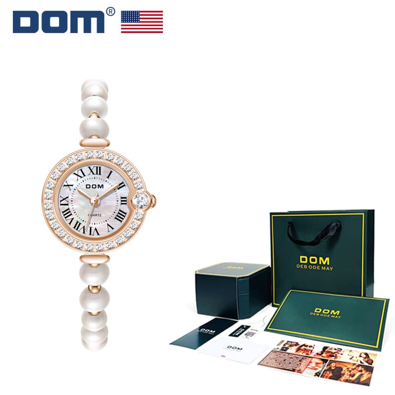 Dom Watch Jian Shou 139 Production Process Bracelet Style Accessible Luxury Waterproof Inlaid with Diamond British Women's Watch 1565 S