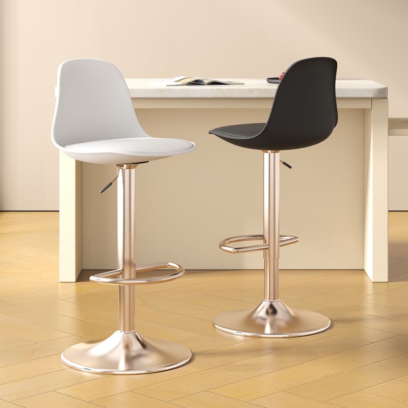 High Bar Chair with High Legs, Simple Bar Cashier, Accessible Luxury Rotating Coffee Bar Chair, Modern Backrest Lift Bar Chair