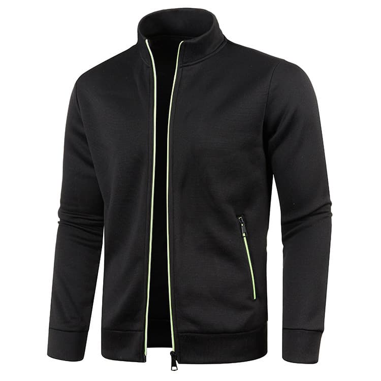 2025 Autumn/Winter Men's Zipper Knitwear Sleeve Trendy Top Sweater Jacket Plus Size Men Jackets