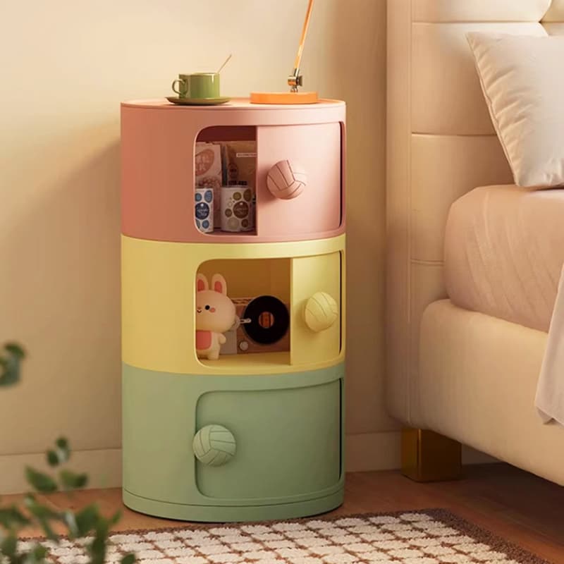 Small Bedside Cabinet for Home Bedroom Storage, Alternative Storage Rack with a Unique Design, Niche Storage Cabinet