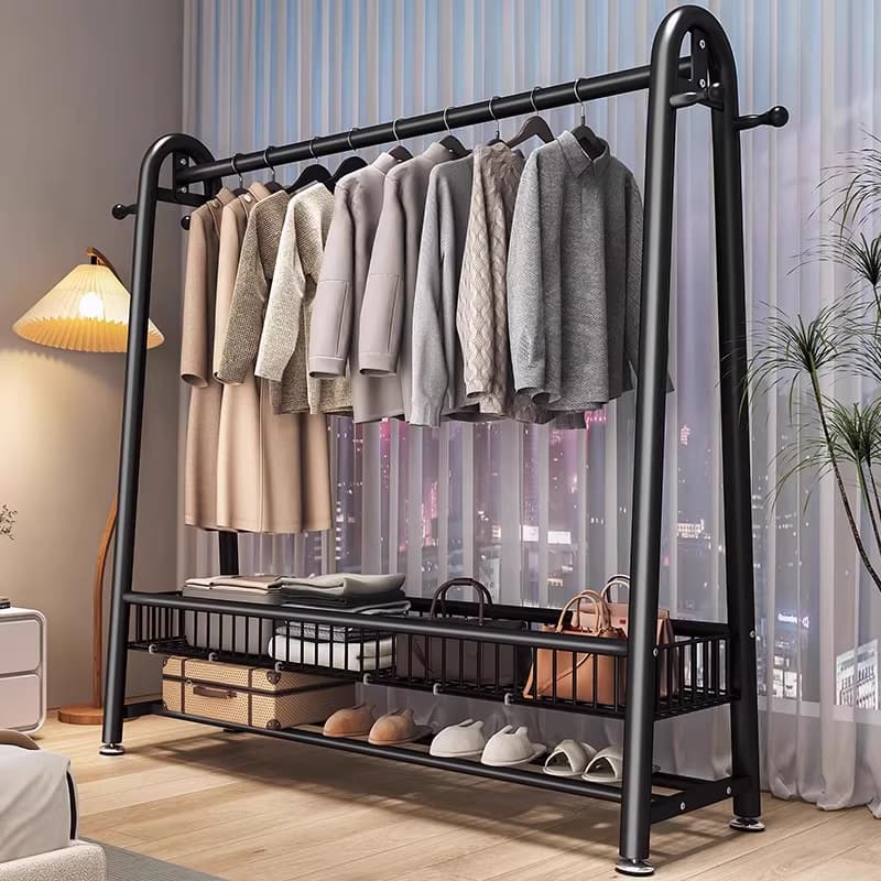 Clothes Hanger Floor Bedroom 2025 New arrival For Home Multifunctional Clothes Hanger Movable Coat Rack Accessible Luxury Fancy