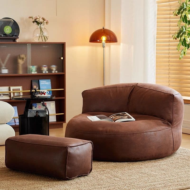 Single Lazy Sofa Chair, Reclining and Sleepable, 2025 New Model for Living Room, Bedroom Bean Bag Tatami Balcony Futon Cushion
