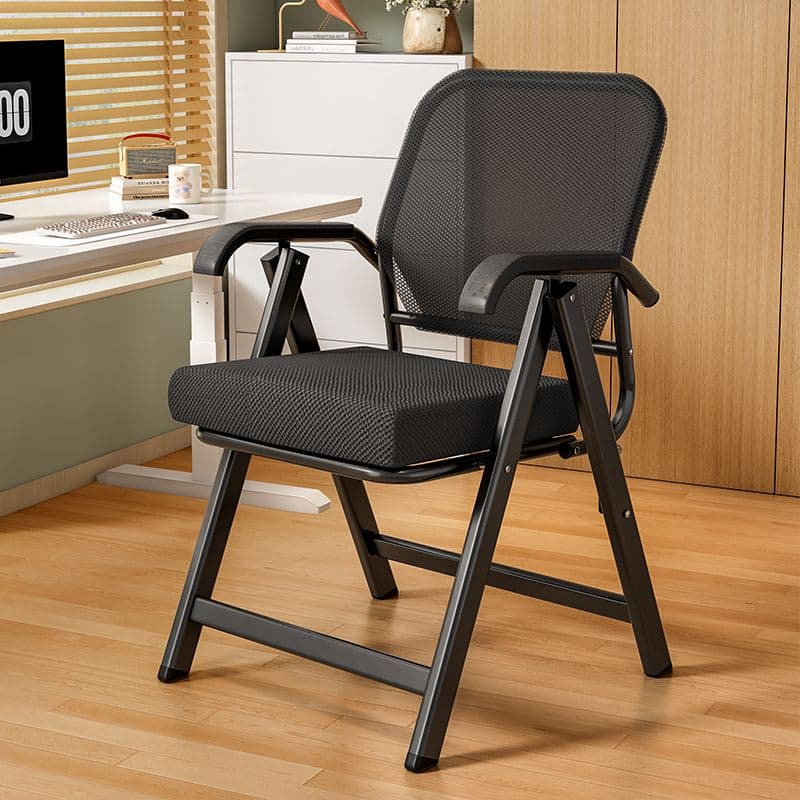 Folding Chair, No Installation Required, Home Leisure Chair with Backrest, Conference Staff Office Chair, Comfortable for Long Sitting in Bedroom, Computer Chair