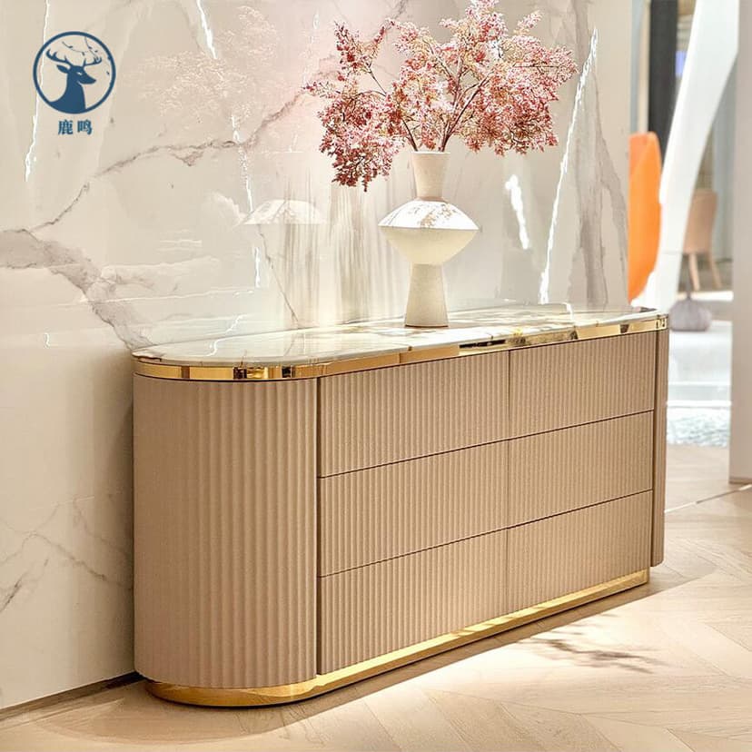 Original Design Entrance Hall Entrance Cabinet Bedroom Storage Cabinet Dining Room Sideboard Piano Paint Natural Marble Cabinet