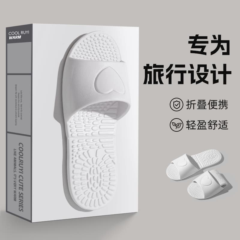 Men's Foldable Slippers, Travel Slippers for Women, 2025 New Summer Portable Swimming Flip-Flops for Bathing