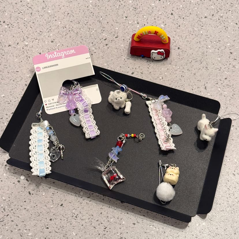 New Style Handmade DIY Beaded Phone Chain Accessories Wrist Strap Phone Case Chain Ins Style Dopamine Anti-Lost Anti-Drop