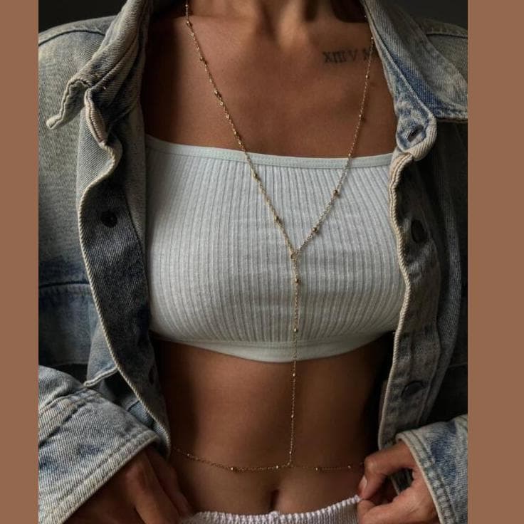 Body Chain Chest Chain Cross-Border Trusted Gold Body Chain Summer Personalized Bikini Chest Chain for Women