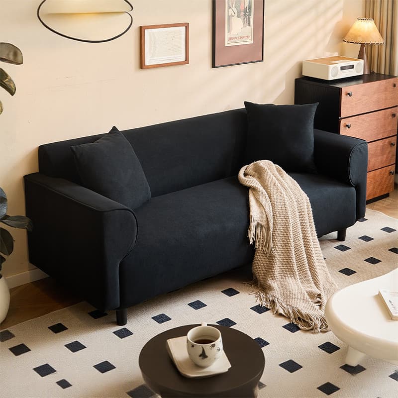 Fabric Sofa Living Room 2025 New arrival Classy Elegant Grade Backrest Black Bedroom Small Apartment Modern Minimalist