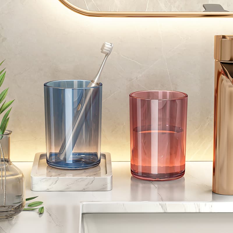 Mouthwash Cup, Couple Toothbrush Cup, Children's Wash Cup, Transparent Toothpaste and Toothbrush Storage Box, Household Light Luxury Toothbrush Cup