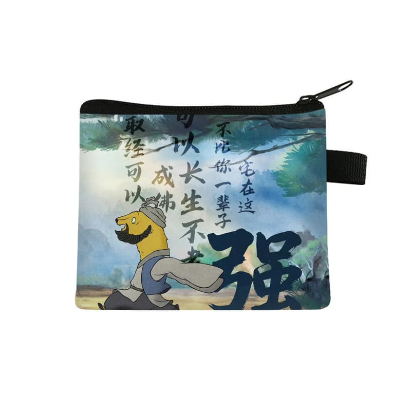 Langlang Mountain Little Monster Children's Anime Coin Purse for Boys and Girls, Lightweight, Cute, Compact Card Holder, Coin and Earphone Storage