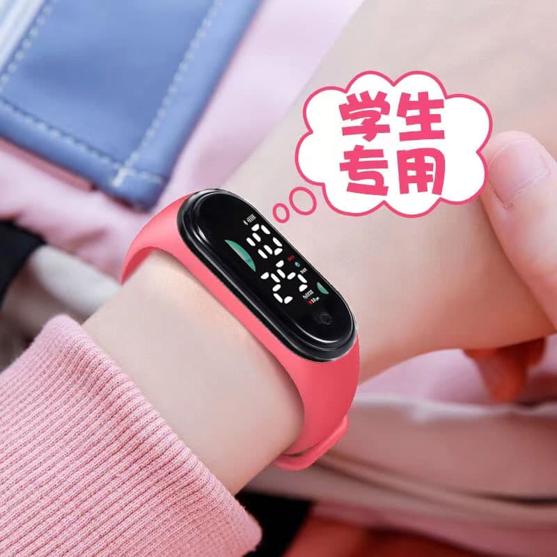 Wave Earth Korean Style Simple Trendy Small Watch for Boys and Girls, Waterproof Electronic Watch, Sports Watch, Silent Watch for Class