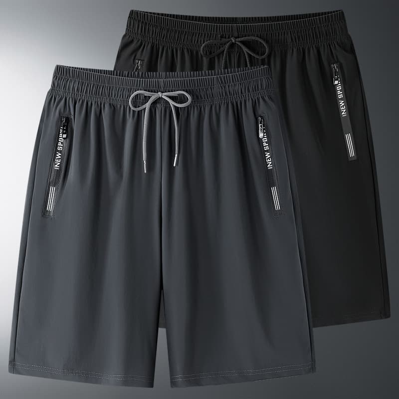 Men's Summer Thin Shorts, Ice Silk Five-Point Shorts, Loose Fit, Large Size, High Elasticity Sports Pants for Men