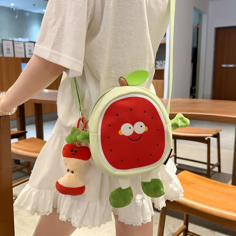 Cute Watermelon Bag Small Crossbody Bag for Women 2025 New Autumn Fashion Casual Shoulder Crossbody Bag College Style Small Bag