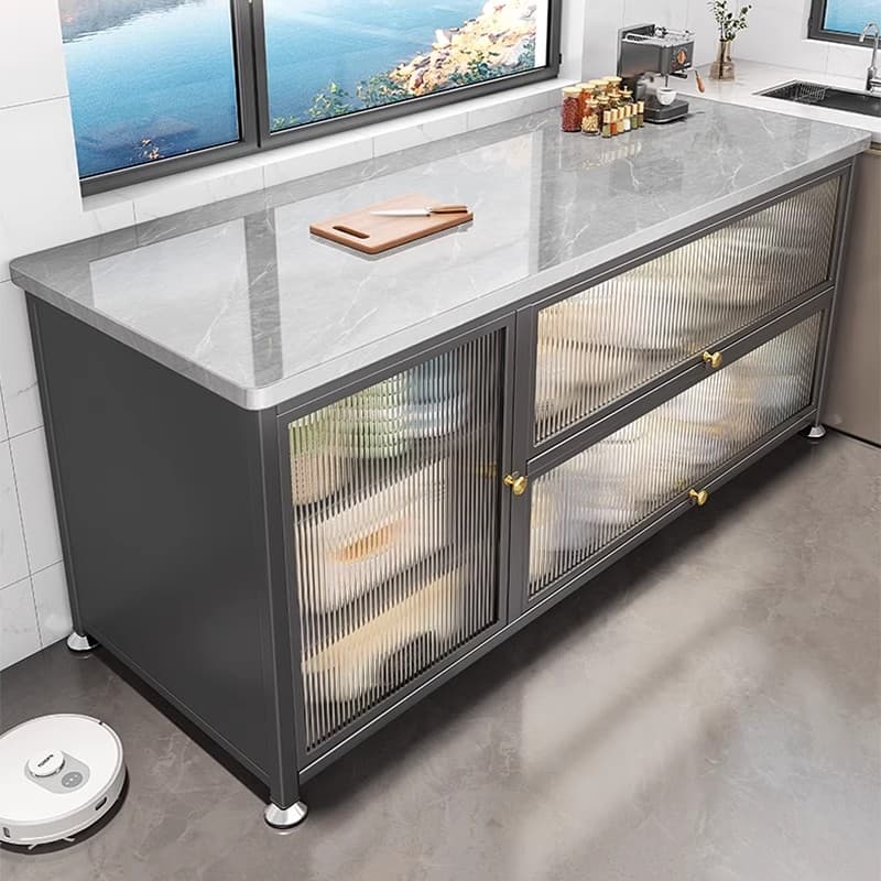 Kitchen Wall-Mounted Integrated Storage Cabinet Multi-Functional Shelf 2025 New Model Multi-Layer Floor-Standing Storage Cabinet Household Cupboard