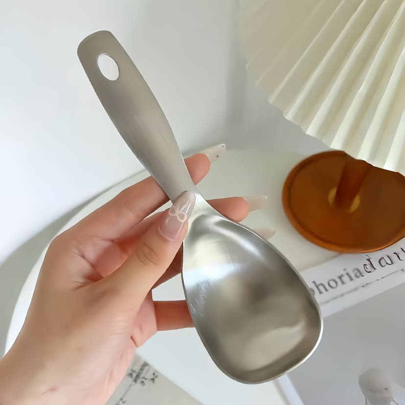 Stainless Steel Large Soup Spoon with Short Handle, High Temperature Resistant, Multi-Functional, Exquisite, Communal Serving Spoon for Snail Noodle Soup