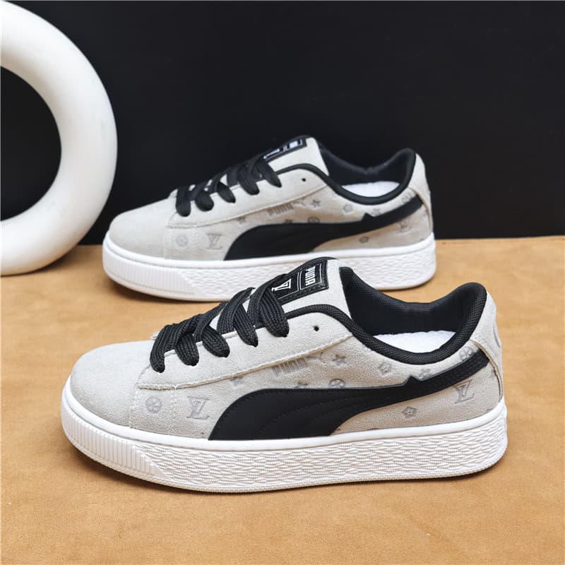 Couple's White Sneakers 2025 Autumn Versatile Student Sports Shoes Men's Casual Shoes Trendy Breathable Height-Increasing Loafers
