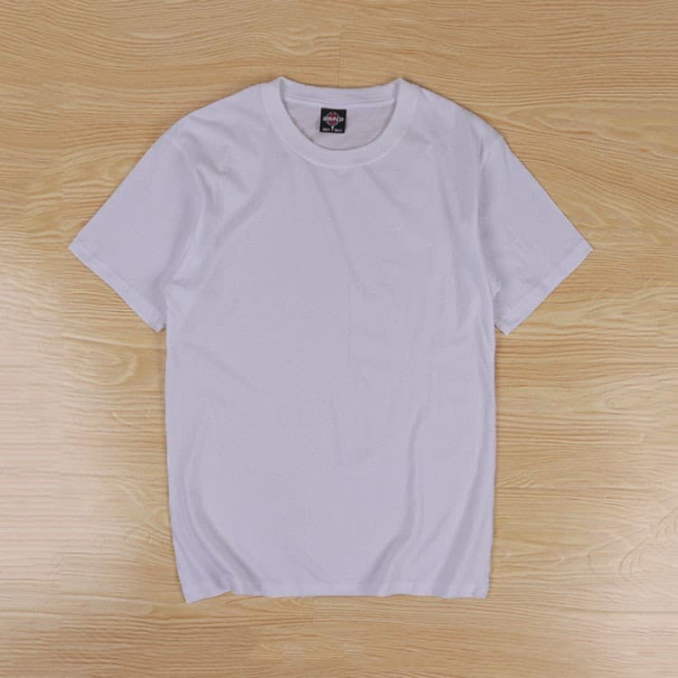 Bargain! Comfortable Ribbed Collar! Summer Pure Cotton White T-Shirt, Simple Solid Color Round Neck Casual Unisex Short-Sleeve T-Shirt Top