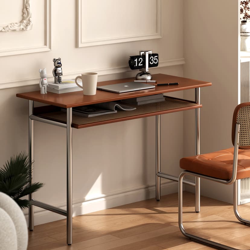 Living Room Long Desk Reading and Learning Table Solid Wood Bedroom For Home Writing Table Office Desk Middle Ancient Accessible Luxury Fancy