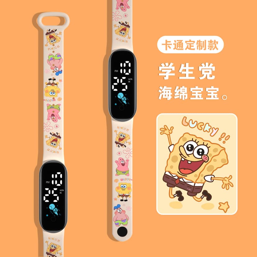 Cool M8 Astronaut New Spongebob Cartoon Cute Party Niche Mori Style Korean Fashion Waterproof Watch