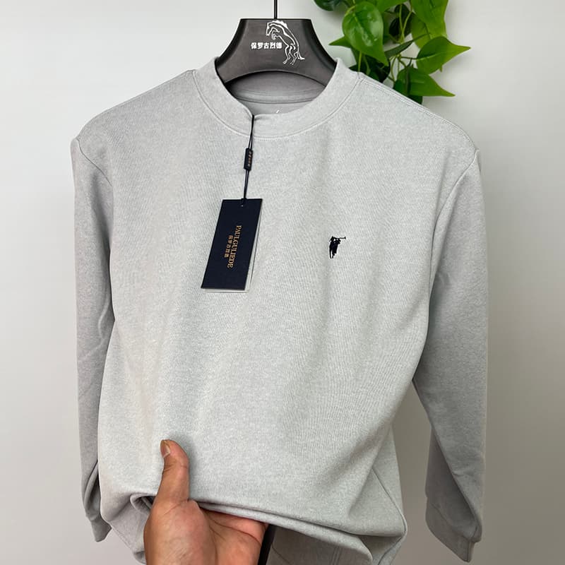 Brand Paul Embroidered Sweatshirt Men's Loose Round Neck Long-Sleeve Sports T-Shirt 2025 Spring and Autumn New Trendy Top for Men R