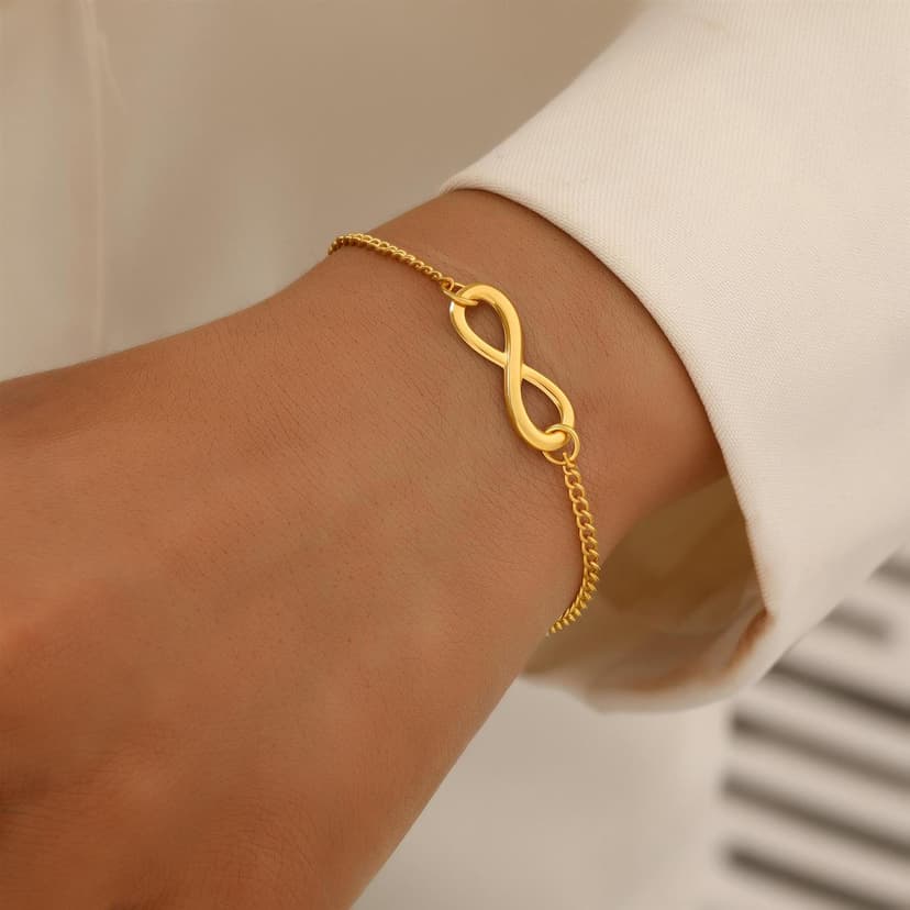 Lucky 8 Bracelet for Women Cross-Border New Style Alloy Gold Lucky Number 8 Bracelet for Women