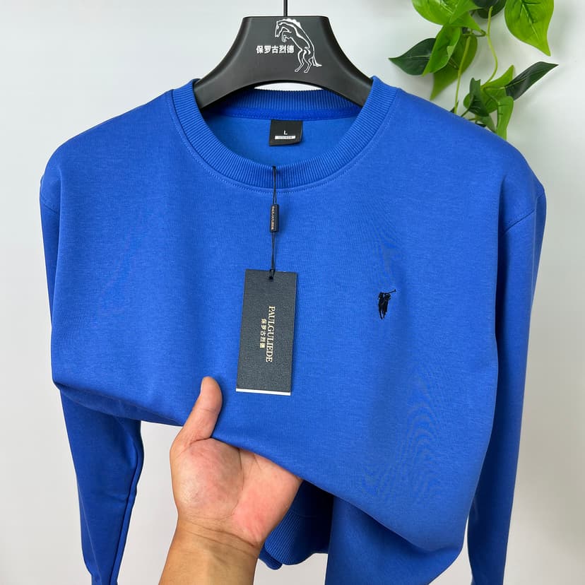 2025 Spring and Autumn New Paul Sweatshirt Men's Loose Round Neck Long Sleeve T-Shirt Unisex Top Trendy Brand Base Shirt