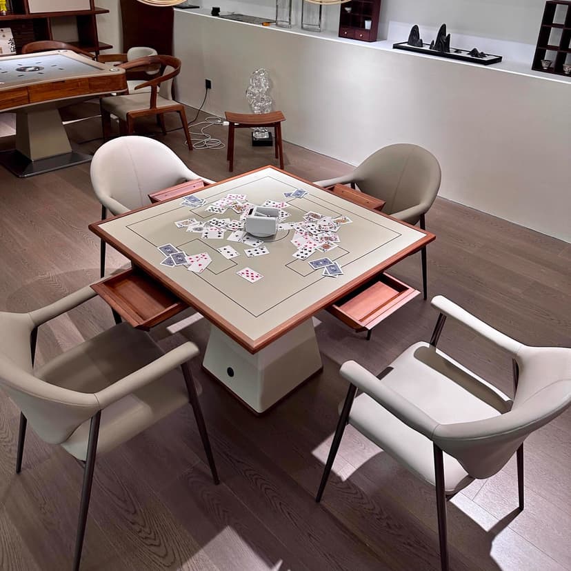 New Chinese Style 2025 New Model Solid Wood Square Table, Chess and Card Table, Modern Light Luxury Simple Square Table, Dedicated for Playing Cards