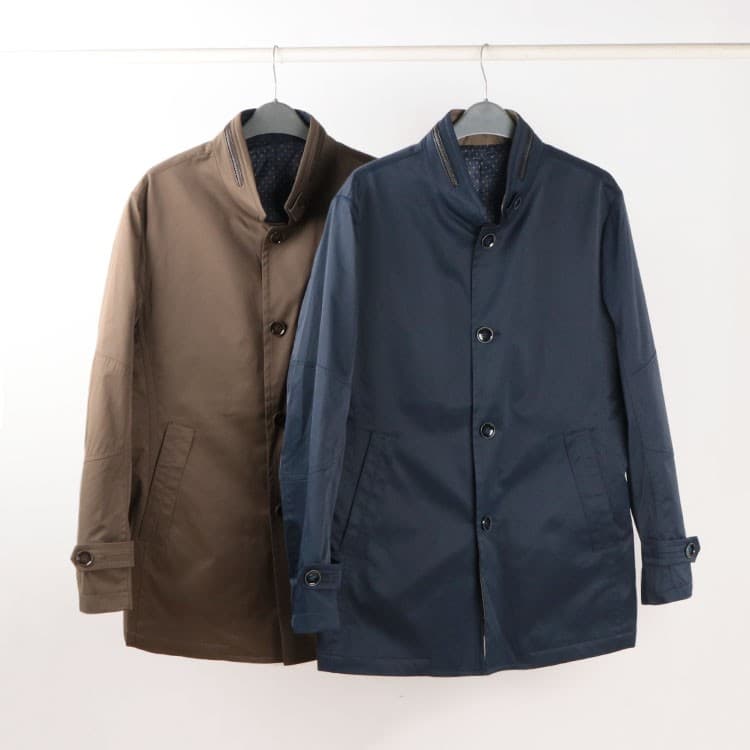 Get It and Earn It! High-End Light Luxury Style Thin Cotton Coat, Business Mid-Length Autumn and Winter Gentleman's Casual Overcoat for Men