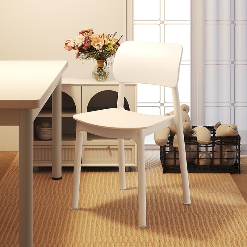 Cream Style Makeup Chair Girl's Bedroom Dressing Table Special Stool Backrest For Home Plastic Stool Popular Nail Chair