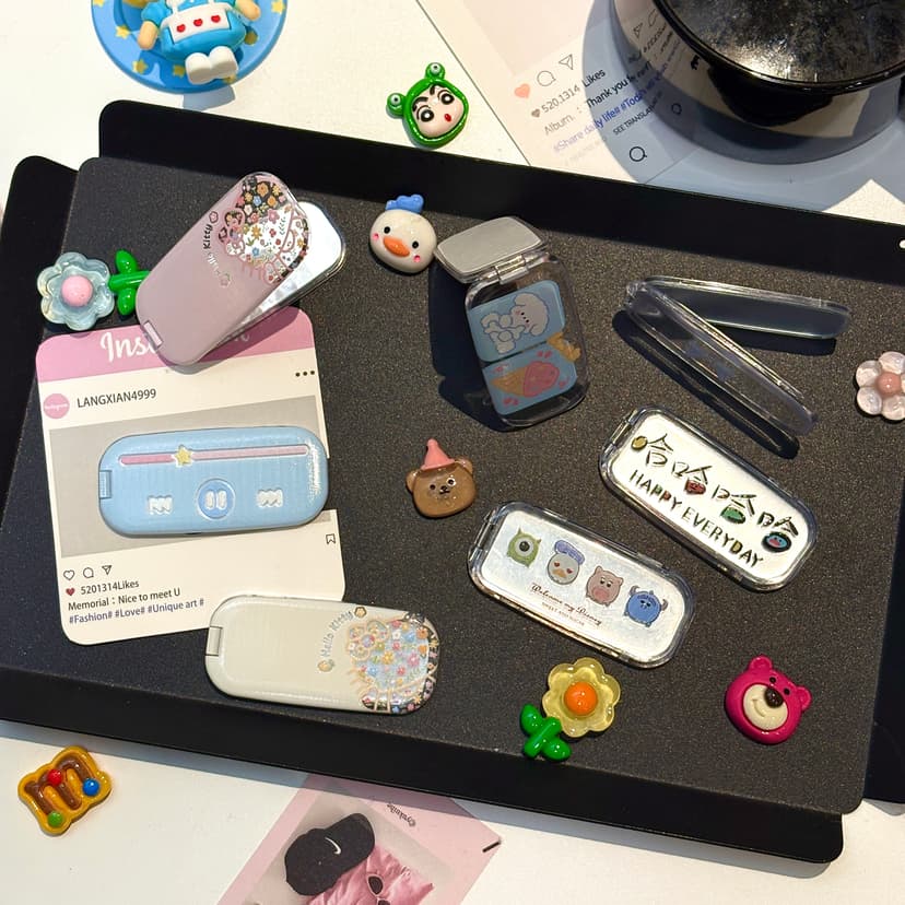 Mirror Stand Suitable for Apple, Huawei, Xiaomi Phone Cases, Adhesive Transparent Glue, Foldable Support for Watching Shows