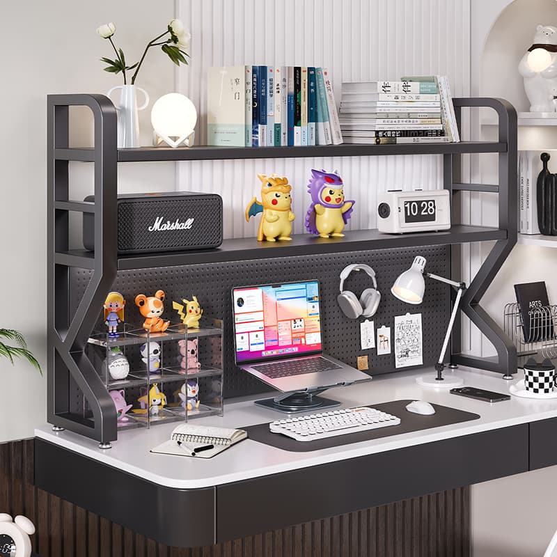 Desktop Storage Rack Multi-Layer Student Desk Organizer Pegboard Organizer Shelf Computer Desk Office Vertical Bookshelf