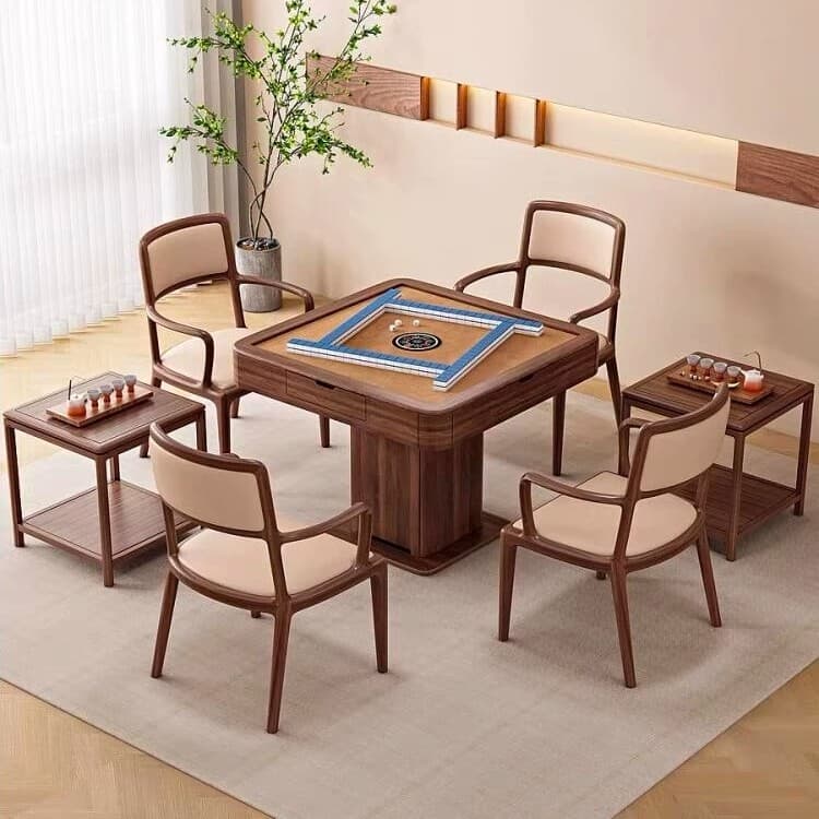 North American black walnut wood mahjong table For Home automatic mahjong machine chess and card room all-in-one machine multifunctional mahjong table