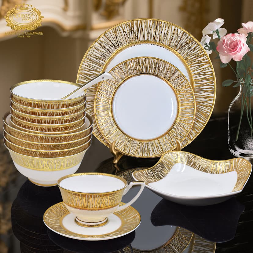 2025 New Chinese-Style Tableware Set, High-End Bowls, Plates, and Dishes Combination, Suitable for Hotels, Clubs, Housewarming Gifts, and Home Use