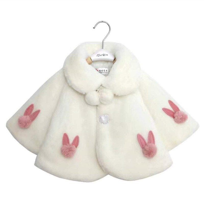 Children's Cape, Baby Girl's Faux Fur Coat, Spring, Autumn and Winter Furry Shawl, Vest, Warm Coat