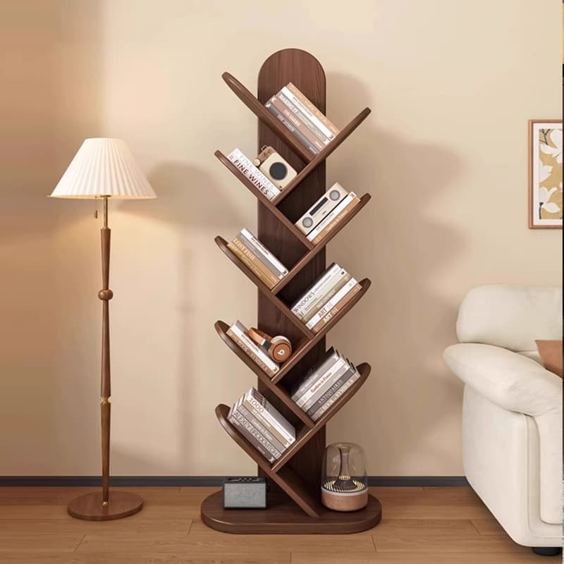Solid Wood Bookshelf Floor Storage Rack Living Room Wall Simple Bookcase Storage Rack For Home Multi-Layer Storage Rack Display Rack