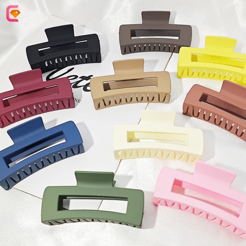 Square Hair Clip for Women Cross-Border New Large Size Matte Square Hair Clip for Women