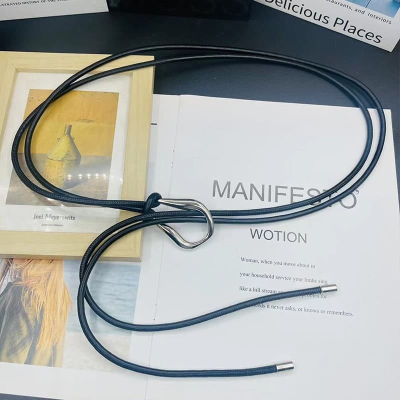 Fancy Waist Chain Accessories Women's Waist Rope Thin Belt Decoration Dress Sweater Coat Tunic Long Belt Leather Rope