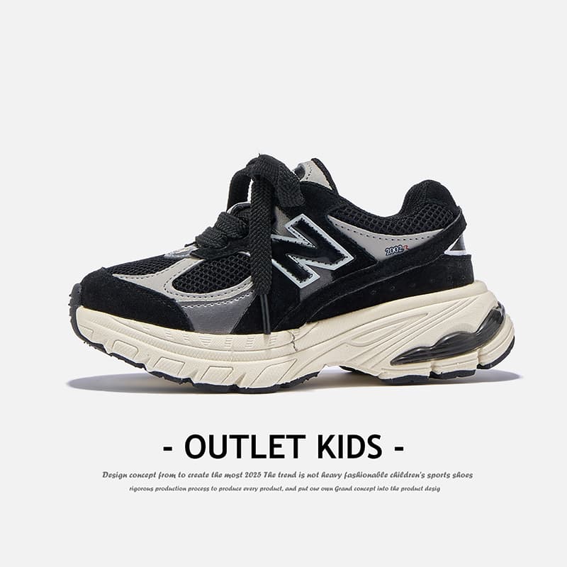 2025 Spring & Fall New kids Sneakers 530 Boys' Slip-on Leather Running Shoes girl Non Slip Casual Children's Shoes