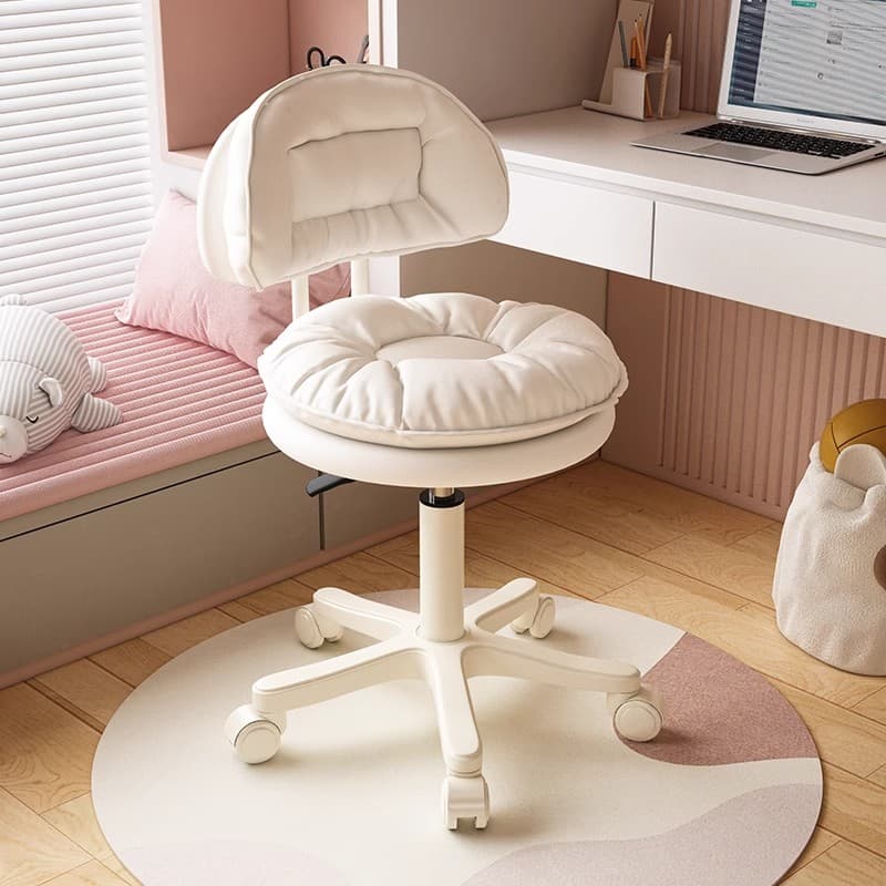 Computer Chair Bedroom Seat For Home Backrest Chair Plaid Sedentary Office Chair Dormitory Lift Chair Universal Wheel Leisure Chair