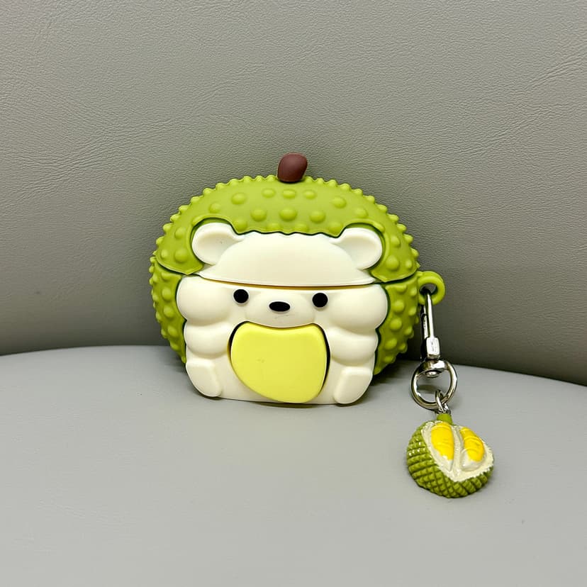 Durian-Themed Protective Case for AirPods Pro 3, AirPods 4, Apple Earphone Protective Case, AirPods Pro 2Nd Generation Earphone Case, 3Rd and 4Th Generation AirPods 3 Bluetooth Protective Earphone Case