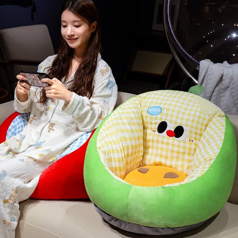 Cartoon Lazy Sofa Tatami for Children, Small Size, Super Comfortable, Cute for Girls, Bedroom Floor Chair with Backrest