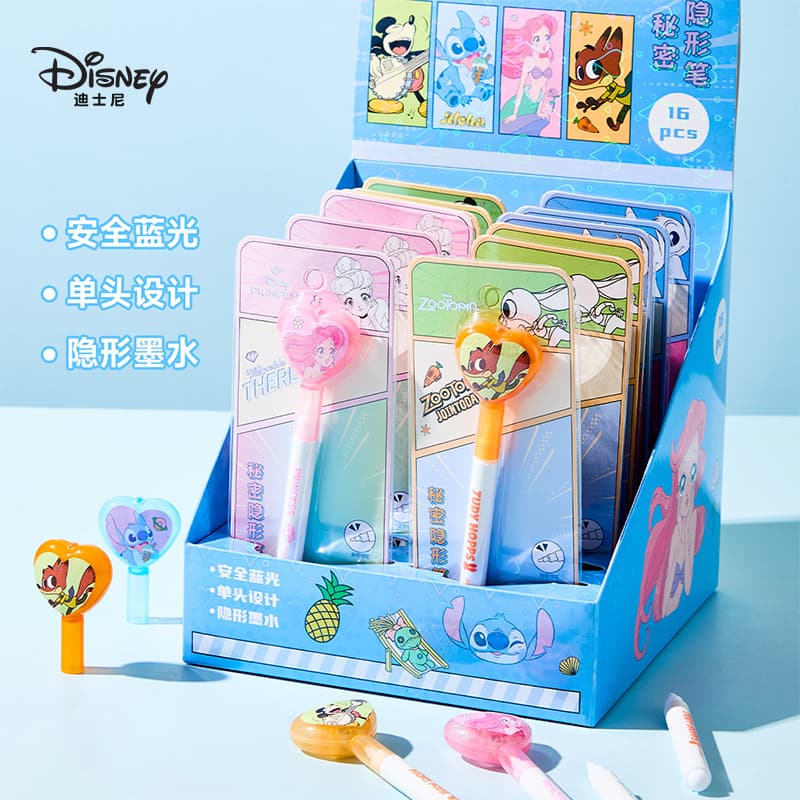 Disney Children's Highlighter Pen for Elementary School Students, Special Invisible Pen, High-Quality, Non-Toxic, Odorless, Glow-In-The-Dark Pen, Cute Marker Pen for Boys, Special Multifunctional Pen for Kindergarten, Girls' Note-Taking Pen 2025