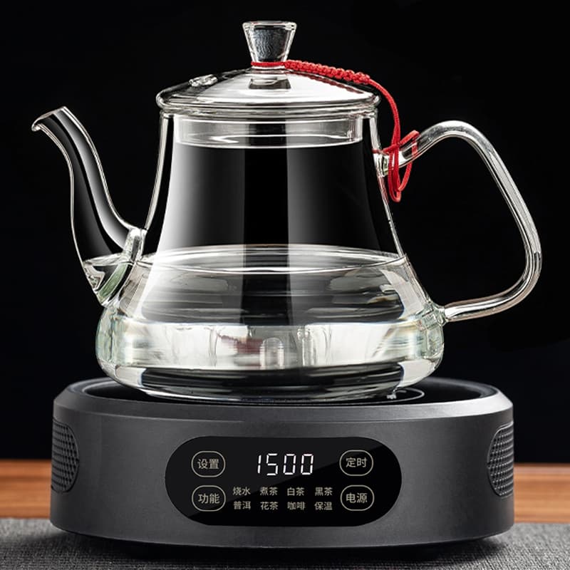 New All-Glass Kettle, Thickened and High-Temperature Resistant, Pure Glass Kettle for Boiling Water and Making Tea, Special Electric Ceramic Stove Set