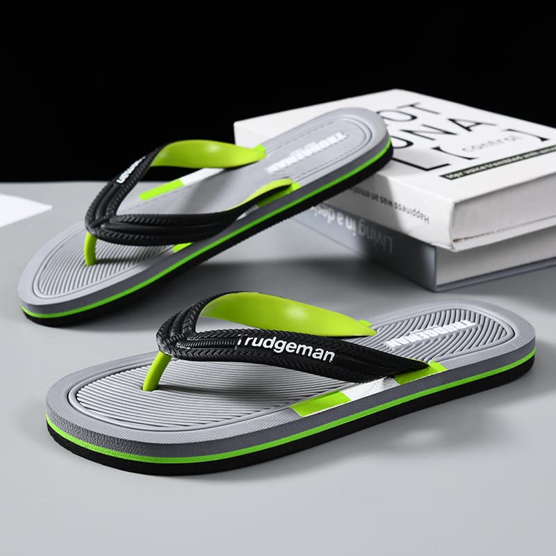 Flip-Flops for Men, Summer Outdoor Wear, Non-Slip, Wear-Resistant, Comfortable Thong Sandals, Korean Style, Outdoor Casual Trendy Beach Sandals