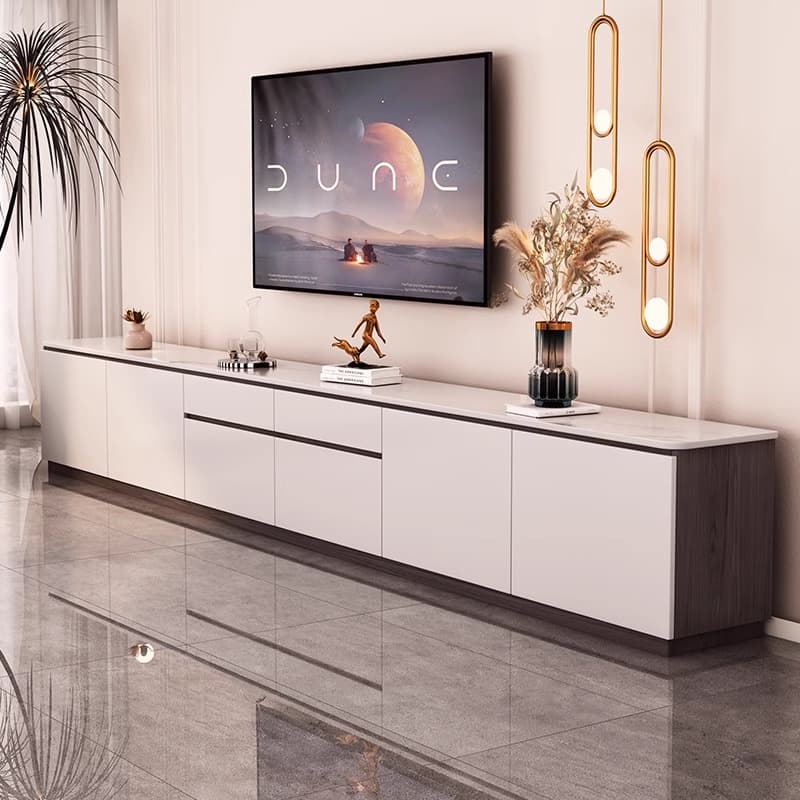 Genji Muyu Rock Board TV Cabinet Living Room For Home Small Apartment Storage Cabinet Integrated Floor 2025 New arrival Electric
