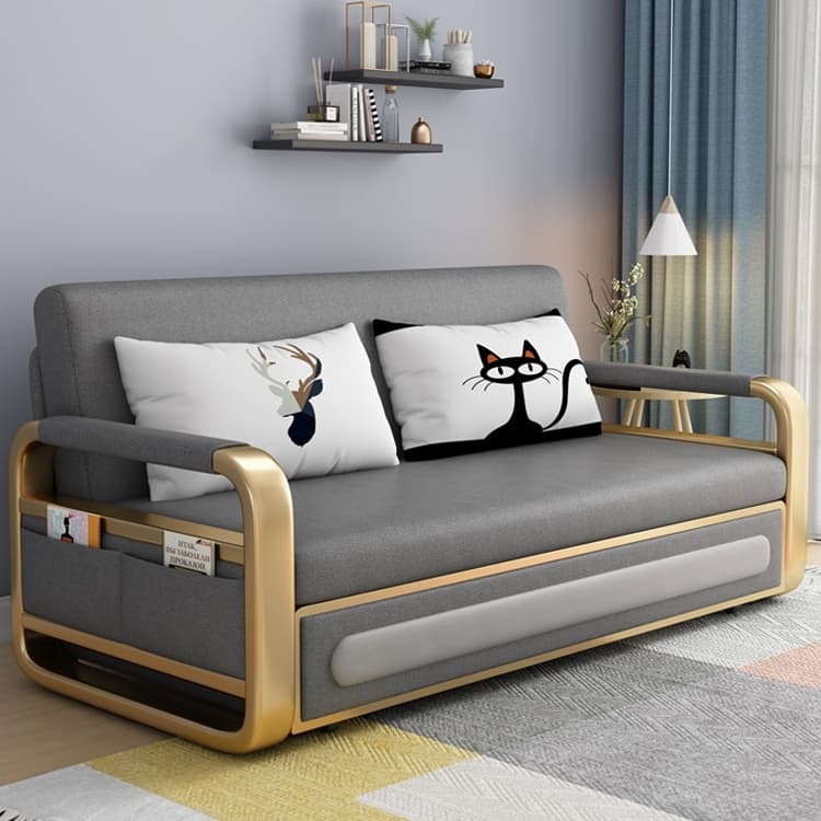 Genji Muyu Sofa Bed Dual-use Simple Multifunctional Storage Telescopic Small Apartment Living Room Push-pull Single Double Technology