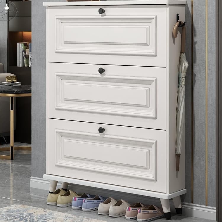 Genji Muyu American Ultra-thin Flip Bucket Shoe Cabinet For Home Door 2025 New arrival Best Selling Entrance Cabinet Integrated