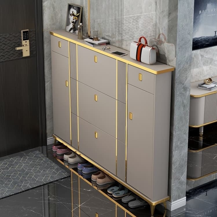 Genji Muyu Accessible Luxury Ultra-thin Flip Bucket Shoe Cabinet For Home Door 2025 New arrival Best Selling Home Storage Cabinet Integrated