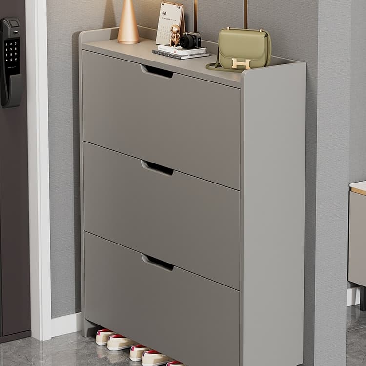 Genji Muyu Ultra-thin Flip Bucket Shoe Cabinet For Home Door 2024 New arrival Best Selling Home Large Capacity Entrance Cabinet Integrated
