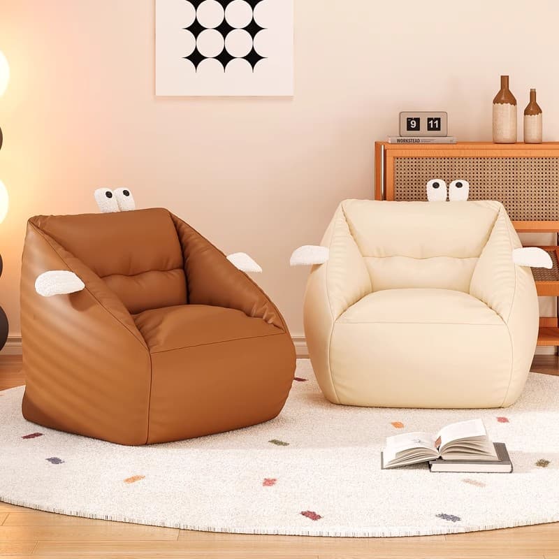 Bedroom Small Sofa Bean Bag Nest Chair Cartoon Tatami Living Room 2025 New arrival Reading Carob Bean Bag Single Seat